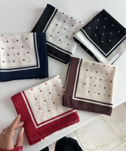 کالکشن اسکارف های نخی خال خالی